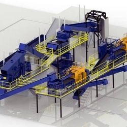 Ligne de triage automatique servant à séparer les jantes en aluminium